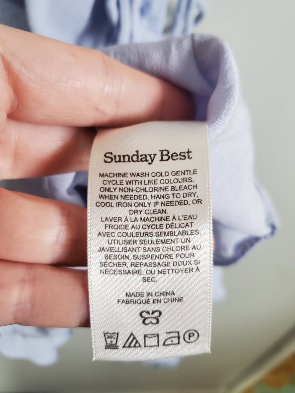 SUNDAY BEST Countess Dress Ruffle Faux Wrap Aritzia Light Blue Women's Small - Picture 12 of 15